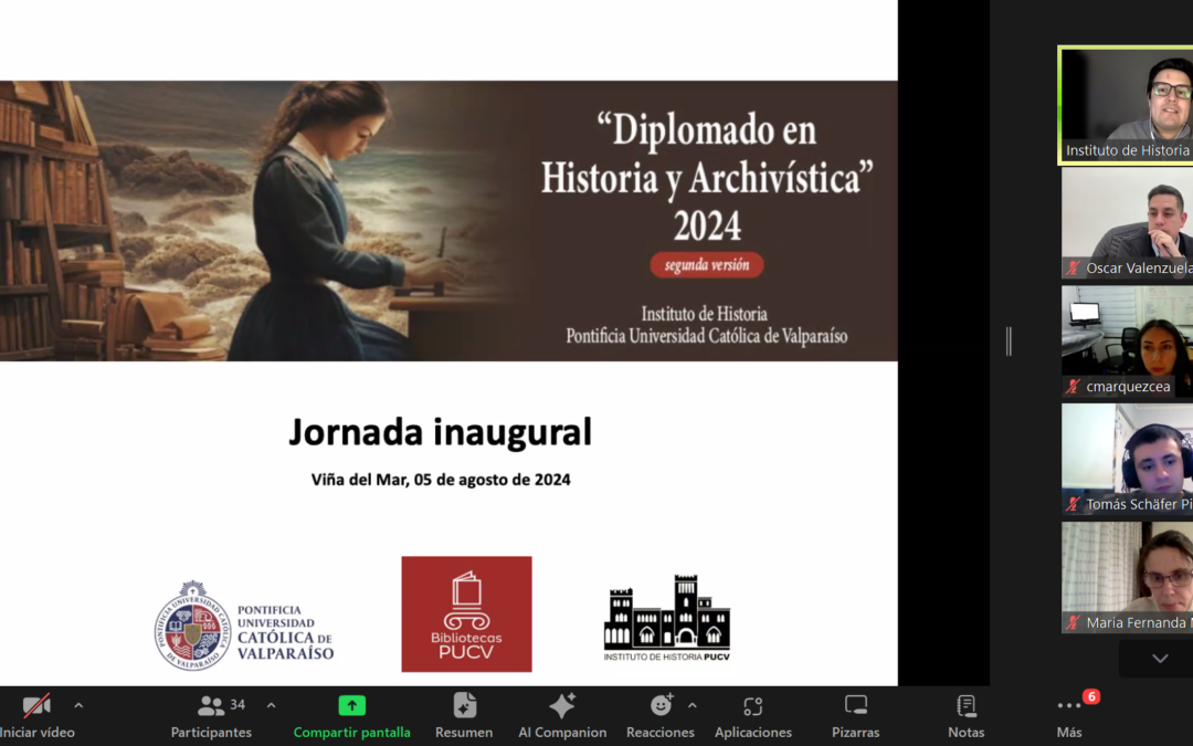 Sesión inaugural Diplomado en Historia y Archivística PUCV